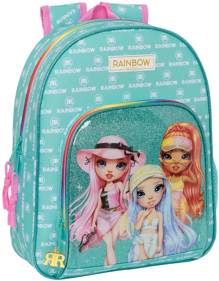 Schulrucksack Rainbow High Paradise Türkis 28 x 34 x 10 cm – Stylisch und praktisch für den Schulalltag!