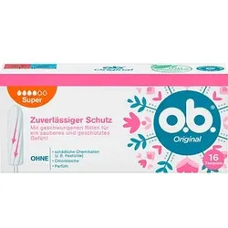 o.b. Tampons Original Super Größe super für stärkere Periode, 16 St.