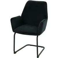 Mendler Freischwinger HWC-G67, Esszimmerstuhl Küchenstuhl Stuhl, Stoff/Textil MVG ~