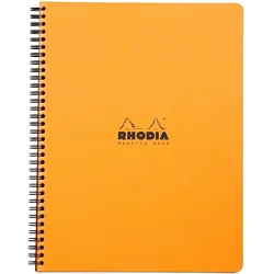 Rhodia 5x Meeting Book Rhodia A4+, mit Doppelspirale, 80 Blatt 90g - Orange 193408C