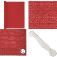 Vidaxl - Balkon-Sichtschutz Rot 120x300 cm hdpe - Balkon Sichtschutz - hdpe Sichtschutz - Sonnenschutz Balkon - Balkon Markise - Privacy Screen