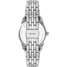 Fossil Quarzuhr FOSSIL "Scarlette", edelstahlfarben, blau, Armbanduhren, Damen, Quarzuhr, Armbanduhr, Damenuhr, Edelstahlarmband, analog, Tag, Wochentag