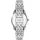 Fossil Quarzuhr FOSSIL "Scarlette", edelstahlfarben, blau, Armbanduhren, Damen, Quarzuhr, Armbanduhr, Damenuhr, Edelstahlarmband, analog, Tag, Wochentag