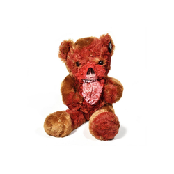Feluna Kuscheltier Zombie Teddy Original XXL 50cm (Gruselige Kuschelbär, Gehirn), Halloween Teddybär bunt