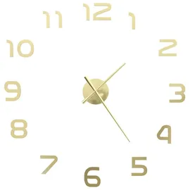 vidaXL 3D-Wanduhr Modernes Design 100 cm XXL Golden