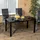 Outsunny Gartentisch 150 x 90 x 74 cm Schwarz