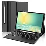Tiiomioon Tastatur Hülle für Samsung Galaxy Tab S10FE 10.9" 2025/ S9FE 10.9" 2023/ S9 11" 2023, Abnehmbar Magnetische Tastatur für Galaxy Tab S9 FE Keyboard Case mit Touchpad, Schwarz