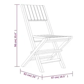 vidaXL Gartenstuhl 47 x 61 x 90 cm braun 2 St.