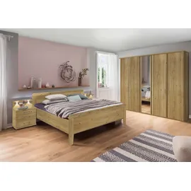 Wiemann Holzbett WIEMANN "Bern", beige (bianco, eiche, dekor), B:149cm H:88cm L:207cm, Betten, 4-fach Liegehöhenverstellung