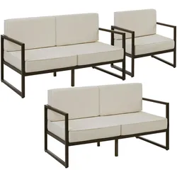 TECTAKE Garten-Loungeset Comosa für 5 Personen, XXL-Polsterung