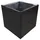 vidaXL Pflanzkübel 80 x 80 x 80 cm Schwarz