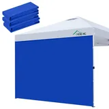 Acepic 3 Stück Seitenwände für Pavillon 3x3M, Pavillons Seitenwand für Gartenpavillon und Faltpavillon mit Klettverschluss, 210D Wasserdicht,Blau, Ohne Vordach