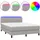 vidaXL Boxspringbett 140 x 200 cm LED Grau