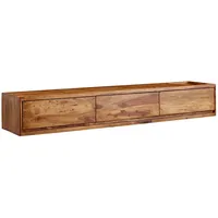 KADIMA DESIGN Lowboard Hängend Sheesham Massivholz 160x25x35 cm TV-Schrank