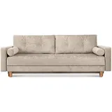 Konsimo Einzelsofa Eriso ¦ beige ¦ Maße (cm): B: 220 H: 80