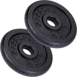 ScSPORTS ScSPORTS® Hantelscheiben - Set, 2/4/5/10/15/20 kg, Ø 30/31 mm, Gusseisen Gewichtsscheiben, Hantelscheiben-Set, Hantelgewichte, Fitness Scheiben, Gussscheiben, Gewichte (5 kg (2 x 2,5))
