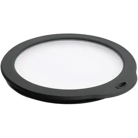 Weis Frischhaltedeckel Glas und Silikon in der Farbe Transparent-Schwarz, Maße: 20cm x 23cm x 2cm, 11120
