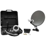 Xoro MCA 38 HD Set 38,5 cm Camping Satellitenantenne inkl. DVB-S2 Receiver,