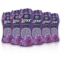 Lenor Wäscheduft Duftperlen in der Waschmaschine, Amethyst und Blumenstrauß, 6er Pack (6 x 210 g), Non-Stop-Parfüm für die Wäsche (bis zu 12 Wochen im Kleiderschrank)