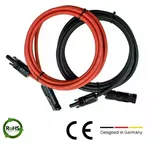 Cansolar Solarkabel Verlängerungskabel Set:rot & schwarz 4mm Solarkabel, (50 cm)