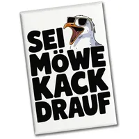 Speecheese Möwe Sonnenbrille kack Drauf Souvenir Magnet für Möwenfans