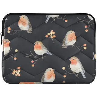 Laptop Hülle Tasche Robin Bird Muster Laptoptasche Laptop Notebook Tasche Laptophülle Computer Tragetasche für 13 14 Zoll Notebook