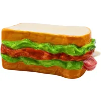 Dekohelden24 Keramik Spardose als Sandwich - Weissbrot - Sandwichspardose