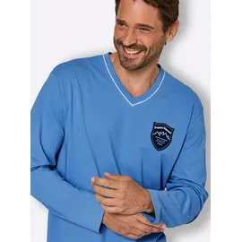 wäschepur Schlafanzug Jersey Blau 56/58