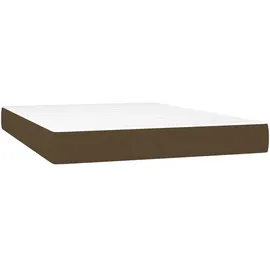 vidaXL Boxspringbett mit Matratze Dunkelbraun 140x200 cm Stoff1378208