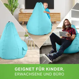 Green Bean Sitzsack Türkis, Textil, Füllung: Styroporkugeln, Oval, 70x90x80 cm, Hergestellt in Deutschland, Wohnzimmer, Hocker, Sitzsäcke, XXL Sitzsäcke