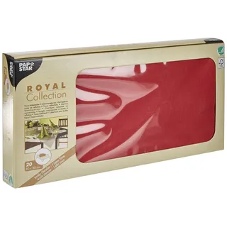 Papstar Papstar, 20 Mitteldecken, Tissue "ROYAL Collection" 80 cm x 80 cm bordeaux, #81891