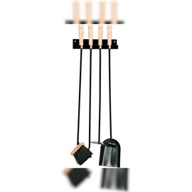 TRIZERATOP Kaminbesteck 4-Teilig Holz/Metall hängend Bunt