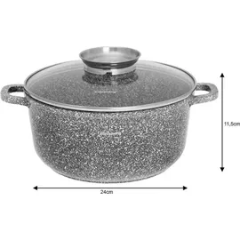 OEM Marmorierter Kochtopf 22 cm rund