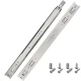 HELPMATE Schubladenschienen Vollauszug 500 mm 1 Paar 2er Set Kugelvollauszüge 35 kg Traglast Schubladenauszug Schienensystem Schubladenführung Stahl verzinkt silber inkl. Befestigungsmaterial