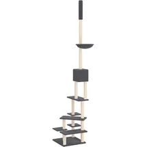 vidaXL Kratzbaum Deckenhoch Dunkelgrau 268,5-294,5 cm