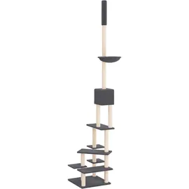 vidaXL Kratzbaum Deckenhoch Dunkelgrau 268,5-294,5 cm