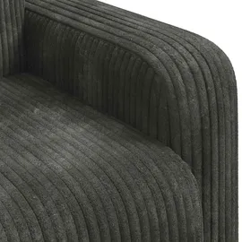 vidaXL Sessel Anthrazit Cord 1 x 1 x 1 cm Grau mit Rollen