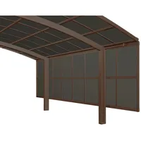 Ximax Carport Seitenwand 2 Module 150 cm Mattbraun Sonderfertigung