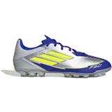 adidas F50 League Messi AG Fußballschuhe JR8057 - Silver met./solar yellow/lucid blue 43 1/3