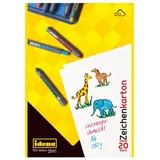IDENA Zeichenkarton, 20 Blatt 190g/m2 DIN A4, 190 g/m2, 1 Stück
