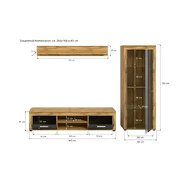 Möbel Kraft Wohnwand ¦ holzfarben ¦ Maße (cm): B: 235 H: 159 T: 35.0