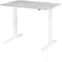Hammerbacher Schreibtisch XMKA12 Beton / Weiß