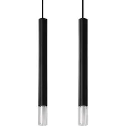 minimalistische Pendelleuchte WEZYR 2 schwarz