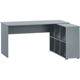 Schildmeyer MÖBELPARTNER 500 Schreibtisch blaugrau rechteckig, Wangen-Gestell blau 150,0 x 65,0 cm