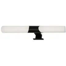 Briloner LED Bad-Spiegelleuchte, 47 cm, LED-Modul, 12W, 1300 lm, schwarz