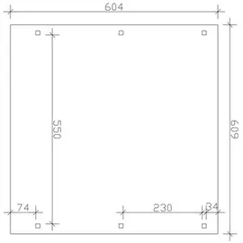 SKANHOLZ Doppelcarport 6,09 x 6,04 m anthrazit inkl. Pfostenanker