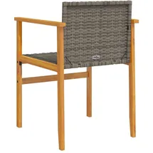 vidaXL Gartenstuhl 50 x 75 x 78 cm grau 2 St.