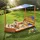 ML-Design Sandkasten mit Dach Boot blau