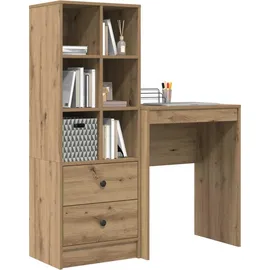 vidaXL Schreibtisch mit Stauraum Artisan Eiche Holzwerkstoff