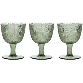 Non Set 3 Grüne Glaskelche 250 cc.